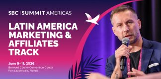 SBC Summit Americas discutirá novas realidades do crescimento de afiliados na América Latina Banner digital oficial de divulgação do palco dedicado a afiliados no SBC Summit Americas 2026