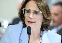 Parlamentares comentam projeto “Brasil contra as bets” Foto da senadora Damares Alves.