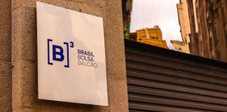 Fachada da B3, bolsa de valores brasileira.
