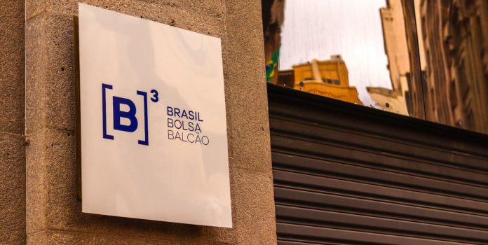 Fachada da B3, bolsa de valores brasileira.