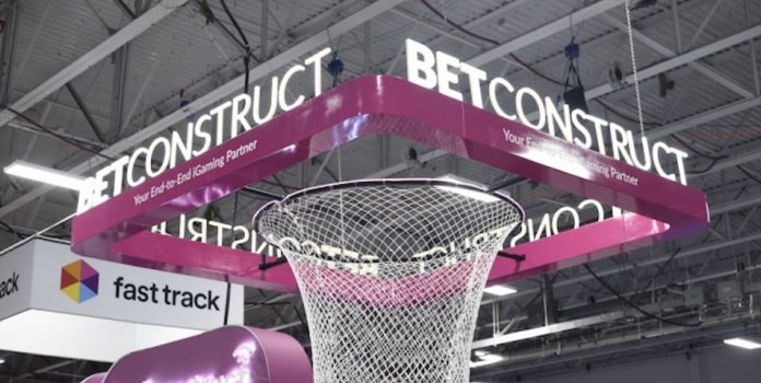Estande da BetConstruct AI em evento da SBC.