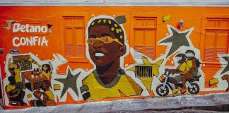 Mural da Betano para a Copa do Mundo 2026.