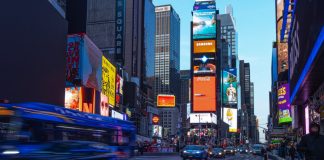 Tráfego na Times Square, em Nova Iorque