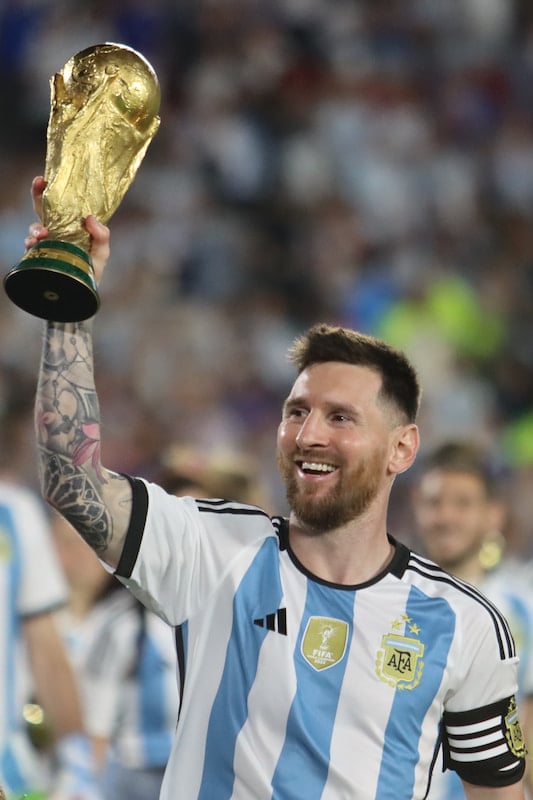 Lionel Messi, campeão da Copa do Mundo 2022 pela Argentina.