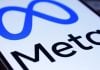 Meta desenvolve aplicativo de mercado preditivo, segundo New York Times Logotipo da Meta em smartphone.