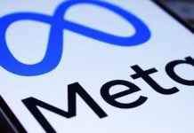Logotipo da Meta em smartphone.