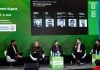 Thomas Carvalhaes, Ari Celia, Rony Silva, Bruno Veridiano Geraldini e Matt Sahakian discutindo sobre o Pix no SBC Summit Americas 2026