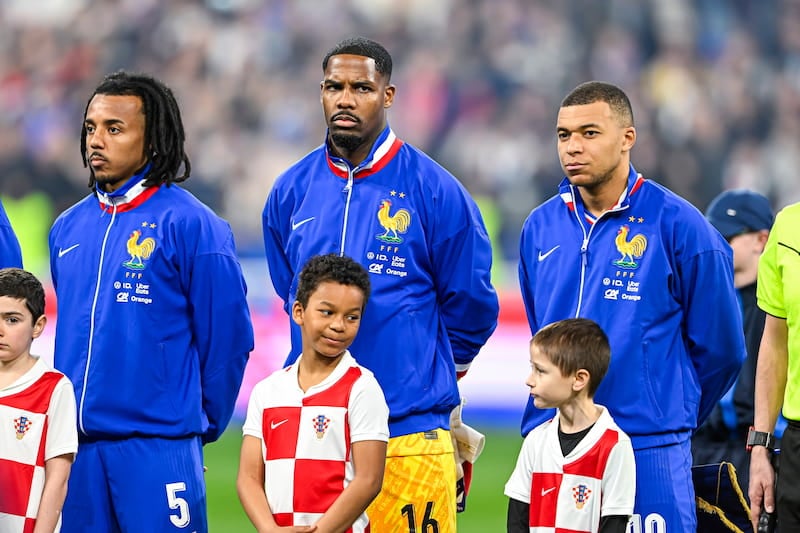 Foto tirada dos jogadores da seleção da França em 2025.