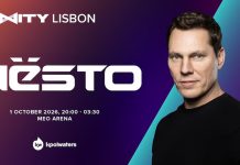 Tiësto será headliner do INFINITY Lisboa no SBC Summit 2026 Banner de divulgação para a festa Infinity Lisboa do SBC Summit 2026, que terá Tiësto como headliner.