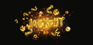 bet365 anuncia lançamento do Jackpot365 no Brasil Jackpot escrito em balões dourados sobre um fundo preto