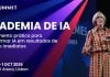 Academia de inteligência artificial do SBC Summit abordará agentes de IA, ameaças de deepfakes e colaboração entre humanos e IA Banner digital para a Academia de IA do SBC Summit 2026.