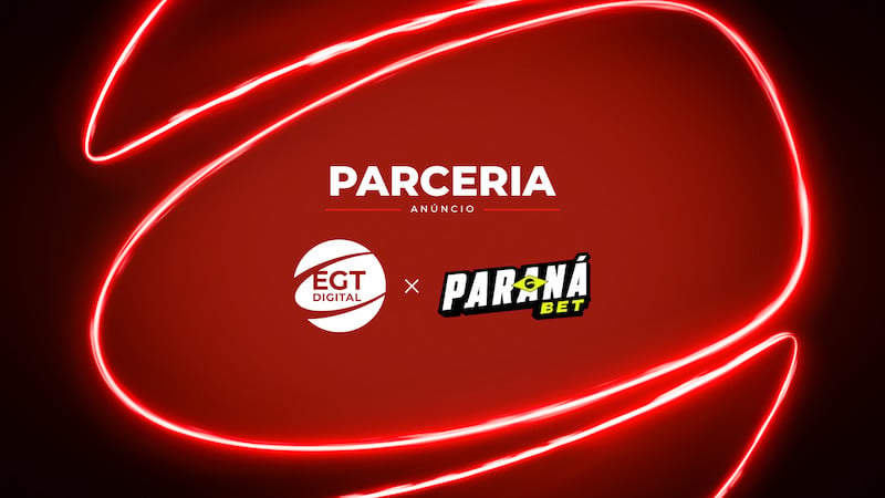 Banner de anúncio da parceria entre EGT e Paranabet.