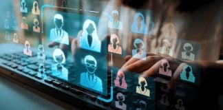 Interface digital de perfil para representar rede e conectividade em ambiente de trabalho