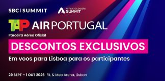 TAP Air Portugal é a companhia aérea oficial do SBC Summit e do Affiliate Leaders Summit Banner digital para a parceria entre a SBC e a Tap Air Portugal para o SBC Summit 2026.