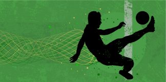 SBC Summit 2026: Khalid Ali, IBIA, analisa avanços e desafios do Brasil no combate à manipulação de resultados Silhueta dinâmica de jogador de futebol em fundo verde