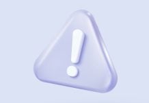 Ícone de alerta em 3D
