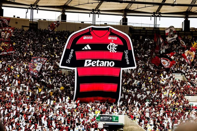 Betano é a patrocinadora máster do Flamengo desde agosto de 2025.