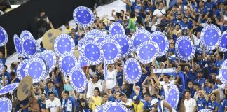 Torcida do Cruzeiro comemora no Mineirão.