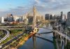 Vista da Ponte Octávio Frias de Oliveira, em São Paulo
