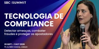 Banner para a trilha de Tecnologia de Compliance do SBC Summit 2026.