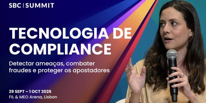 Banner para a trilha de Tecnologia de Compliance do SBC Summit 2026.