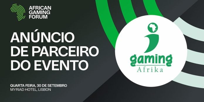 Banner de anúncio da parceria entre o iGaming AFRIKA e o African Gaming Forum.