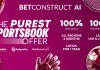 The Purest Sportsbook: BetConstruct AI apresenta oferta comercial para operadores Divulgação oficial da BetConstruct AI sobre a oferta The Purest Sportsbook
