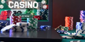 Representação de cassino online.