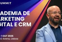 Arte para divulgação da Academia de Marketing Digital e CRM do SBC Summit 2026.
