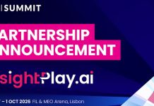 Banner de anúncio para a parceria entre o SBC Summit 2026 e a InsightPlay.ai