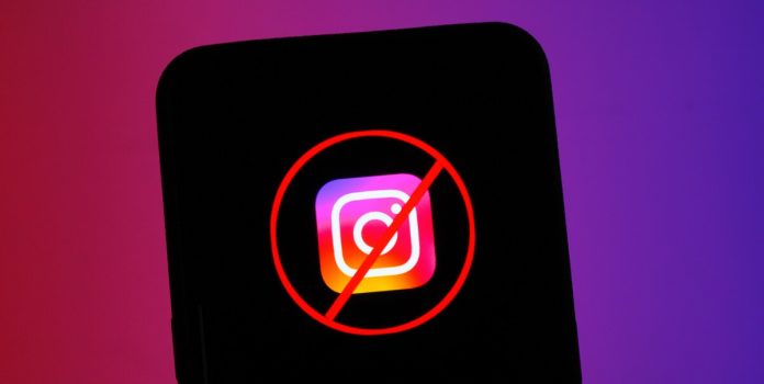 mjsp-remove-contas-instagram-facebook-apostas-ilegais Ícone do Instagram com símbolo de cancelado na frente