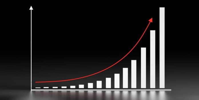 apostas-ilegais-crescem-no-brasil-após-proibição-de-lula Gráfico representando crescimento exponencial
