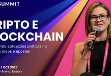 SBC Summit apresenta sessão dedicada a criptomoedas e blockchain Banner digital oficial de divulgação da sessão Crypto & Blockchain do SBC Summit 2026