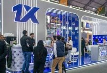 1xBet: um guia para parcerias de afiliados de qualidade na América Latina Estande da 1xBet em uma feira de iGaming no Peru.