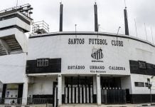 Foto do Estádio Vila Belmiro, do Santos.