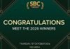 Banner digital para anunciar os vencedores do SBC Awards 2026.